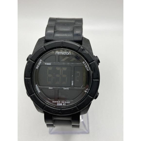 Armitron Men’s All Sport Black Rasin Digital Quartz Watch 40/8253 New Batt - Picture 2 of 7